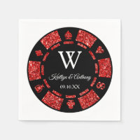 Parties scintillant rouge Monogram Poker Chip Casi