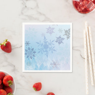 Serviette En Papier Parties scintillant Snowflake Snowflake Mountain H