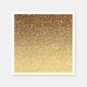 Serviette En Papier Parties scintillantes Ombre de Faux d'or