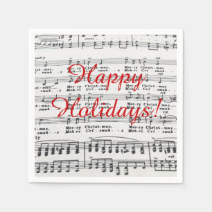 Serviette En Papier Partition de Noël