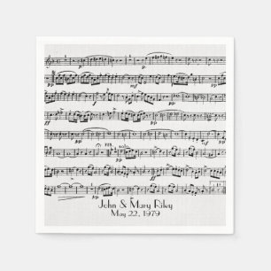 Serviette En Papier Partition mariage pour anniversaire