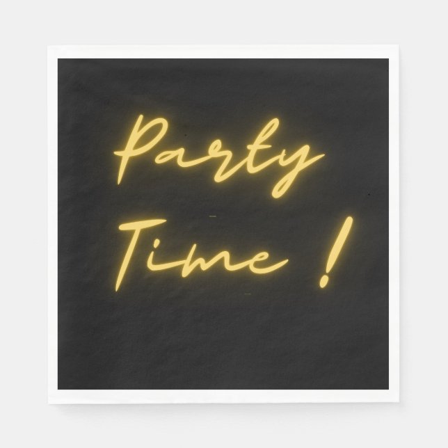 Serviette En Papier Party Time (Devant)