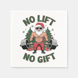 Serviette En Papier Pas d'ascenseur Pas de cadeau Amusant Santa Claus