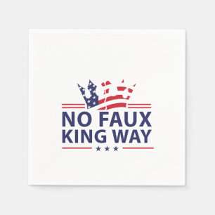 Serviette En Papier Pas de rois en Amérique Anti Trump Anti Fascisme