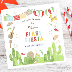 Serviette En Papier Pas le temps de siesta fiesta mexicaine premier an