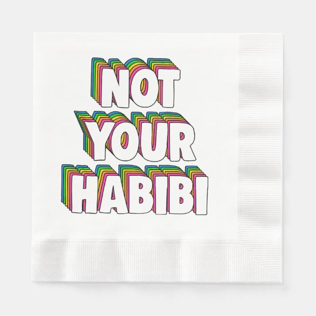 Serviette En Papier Pas votre Habibi (Devant)