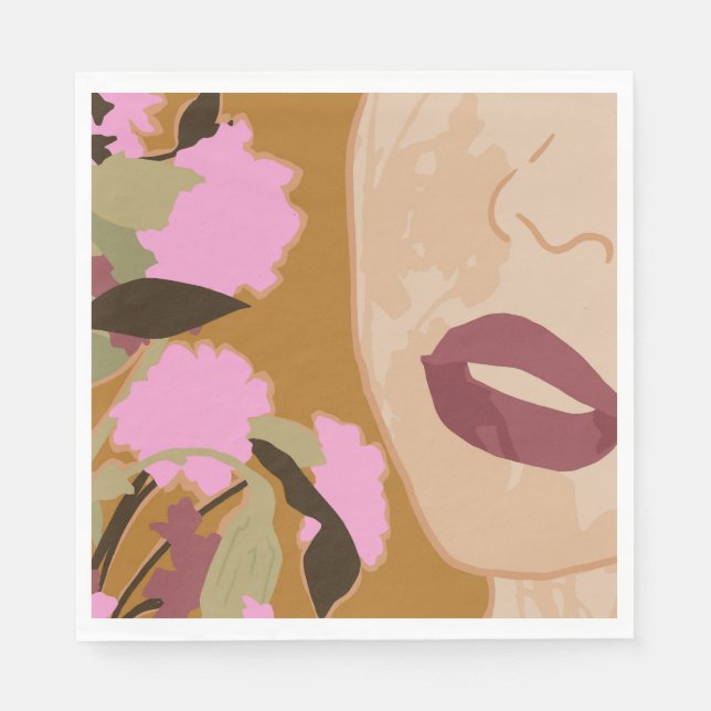 Serviette En Papier Passion violette (Devant)