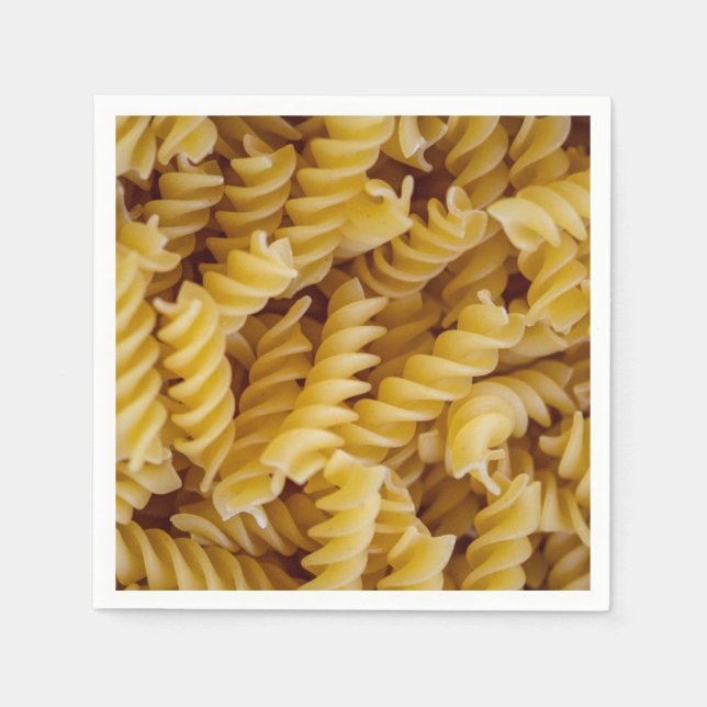 Serviette En Papier Pasta Fusilli Noodles (Devant)