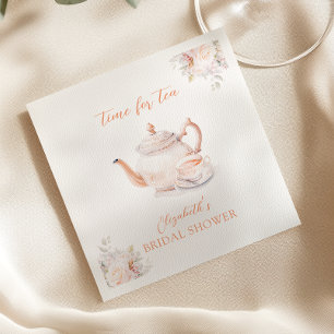 Serviette En Papier Pastel Blooms Bridal Tea Party