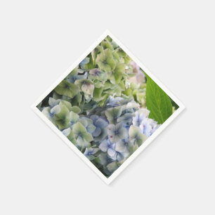 Serviette En Papier Pastel Blue Hydrangeas