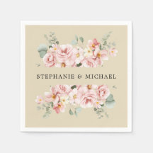 Pastel Blush Rose Floral Mariage botanique