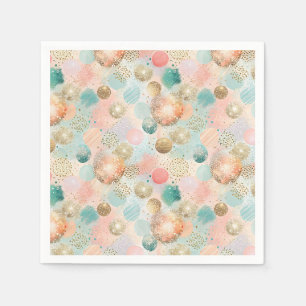 Serviette En Papier Pastel Confetti Parties scintillant Motif Abstrait