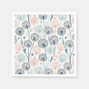Serviette En Papier Pastel Dandelion Dreams - Whimsical Floral