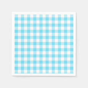 Serviette En Papier Pastel En vichy Napkins Bleu