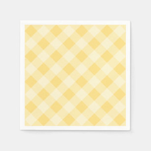 Serviette En Papier Pastel En vichy Napkins Jaune