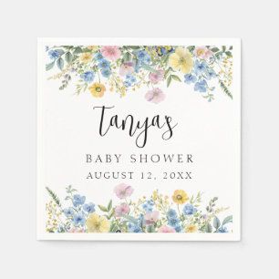 Serviette En Papier Pastel Floral Baby in Bloom Douche Papier Napkin