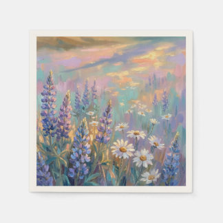 Serviette En Papier Pastel Floral Napkins for Birthday orWedding Party