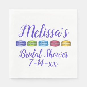 Serviette En Papier Pastel French Macaron Fête des mariées de pâtisser