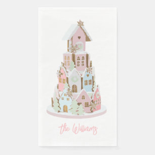 Serviette En Papier Pastel Gingerpain Sucre Château Gâteau