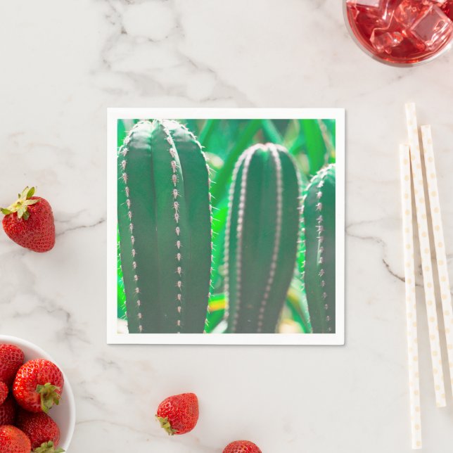 Serviette En Papier Pastel Green cactus plante pastel feuille (En situation)