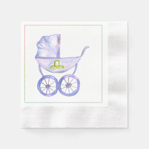 Serviette En Papier Pastel Lavender Baby Carriage serviettes