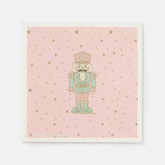 Serviette En Papier "Pastel Nutcracker – Whimsical Holiday