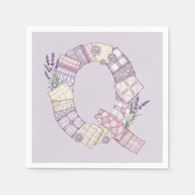 Serviette En Papier Pastel Patchwork, par Natasha Us (Devant)
