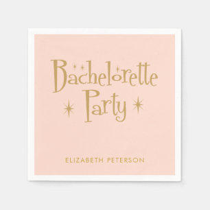 Serviette En Papier Pastel Peachy Bachelorette rétro