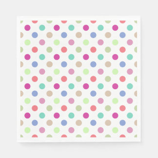 Serviette En Papier Pastel Polka Dot