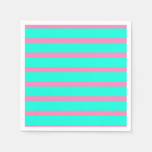 Serviette En Papier Pastel Turquoise Bleu Vert Et Rose