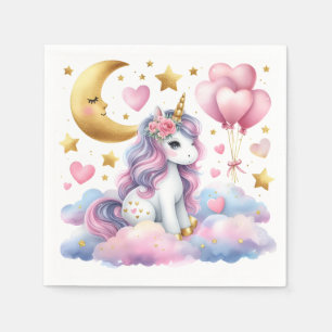 Serviette En Papier Pastel Unicorn