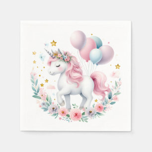 Serviette En Papier Pastel Unicorn