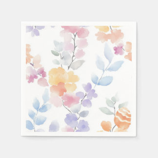 Serviette En Papier Pastels floraux doux