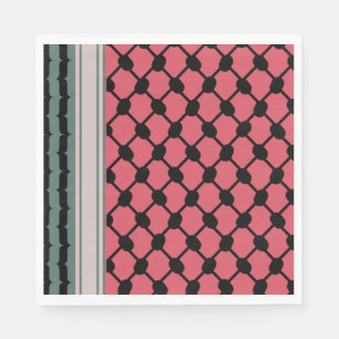 Serviette En Papier Pastèque palestinienne Hatta Keffiyeh Kufiya Folk