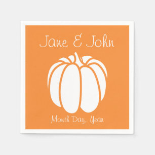 Serviette En Papier Patch citrouille dans les serviettes orange