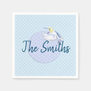Serviette En Papier Patch de colibri sur Pois
