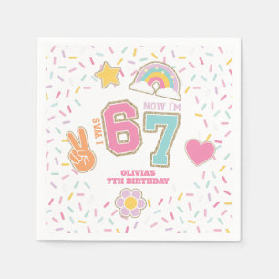 Serviette En Papier Patch Préparatoire J'avais SIX ans maintenant j'ai