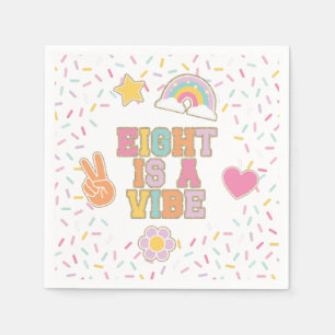 Serviette En Papier Patch Preppy Eight est une Vibe 8e Anniversaire