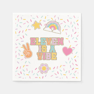 Serviette En Papier Patch Preppy Eleven est un Vibe 11e anniversaire