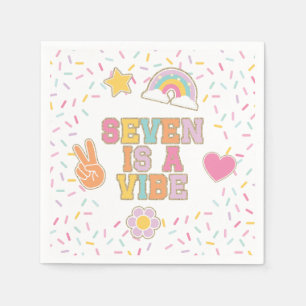 Serviette En Papier Patch Preppy Seven est un Anniversaire Vibe