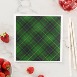 Serviette En Papier Pâte verte de tartan MacArthur