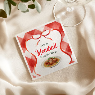 Serviette En Papier Pâtes aux boulettes de viande à carreaux rouges it