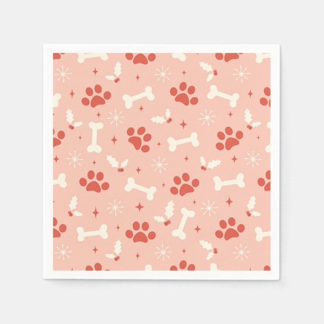 Serviette En Papier Pâtes et os de Noël Motif (Devant)