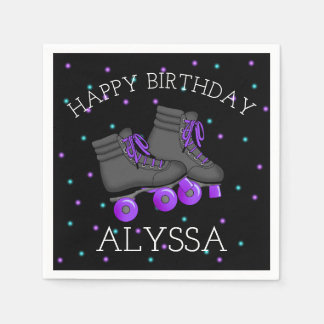 Serviette En Papier Patinage à rouleaux pour fille Anniversaire