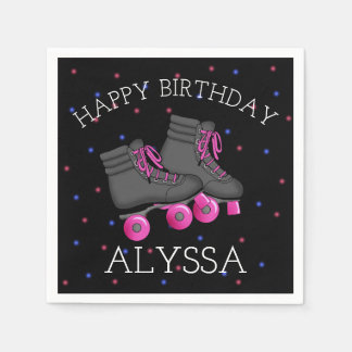 Serviette En Papier Patinage à rouleaux pour fille Anniversaire