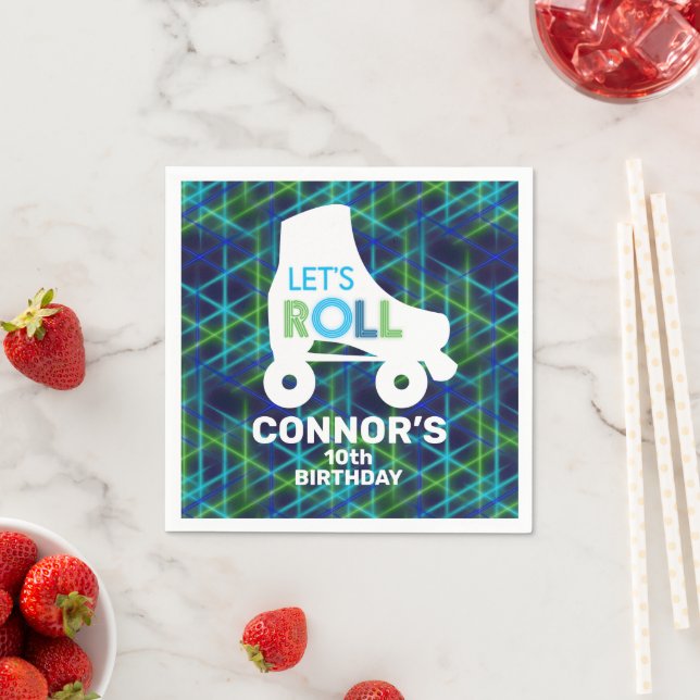 Serviette En Papier Patinage à roulettes pour garçons Anniversaire Rou (En situation)