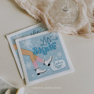 Serviette En Papier Patinage sur glace Anniversaire Décor de la fête d