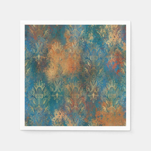 Serviette En Papier Patine sarcelle Cooper (Devant)