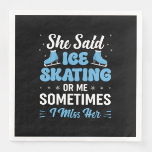 Serviette En Papier Patinoire synchronisée mignonne appelle