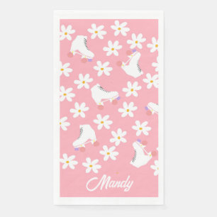 Serviette En Papier Patins à rouleaux rose floral Patins à rouleaux Pa